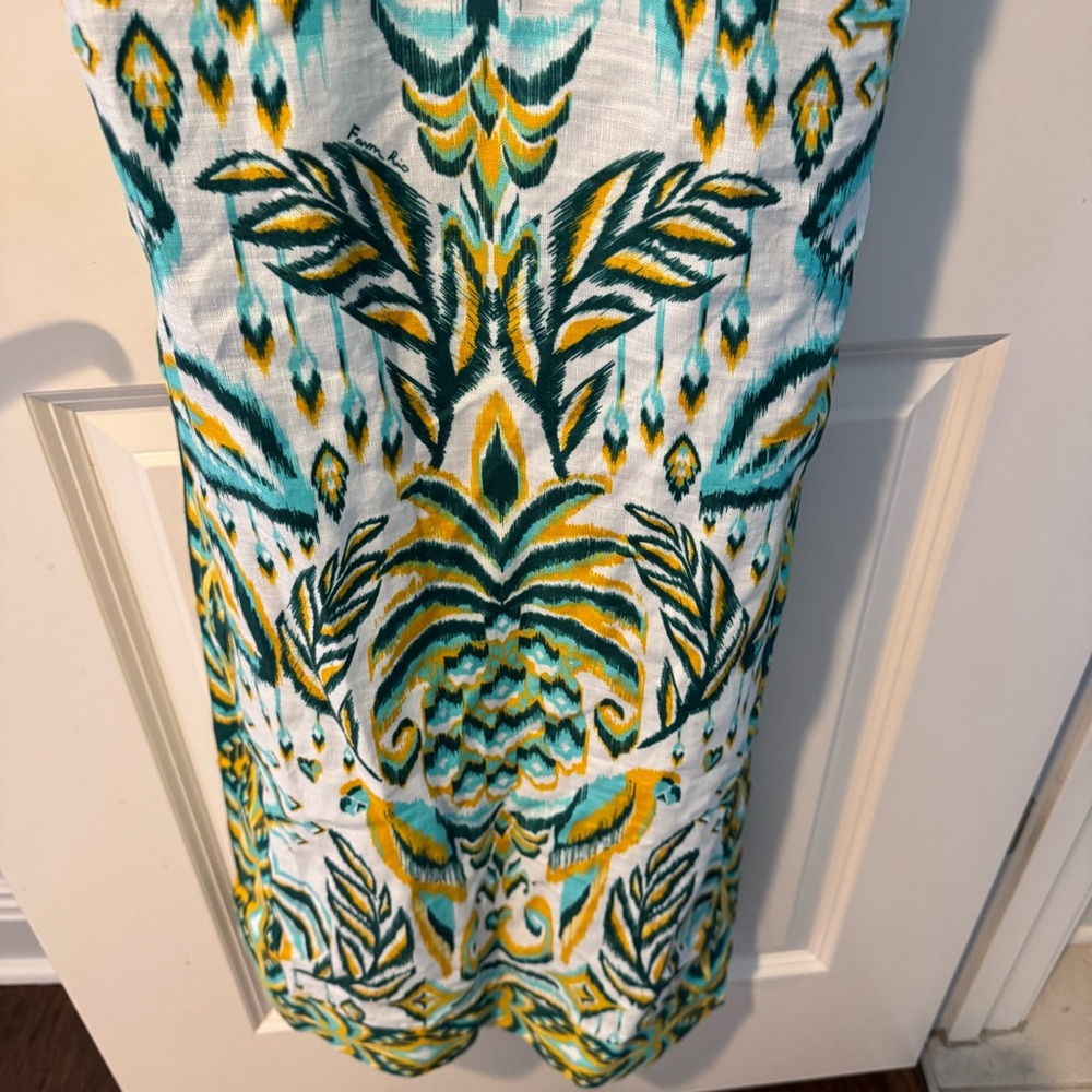 NWT Farm Rio Tropical Tapestry Off-White Halter Neck Dress | XS - Picture 6 of 10